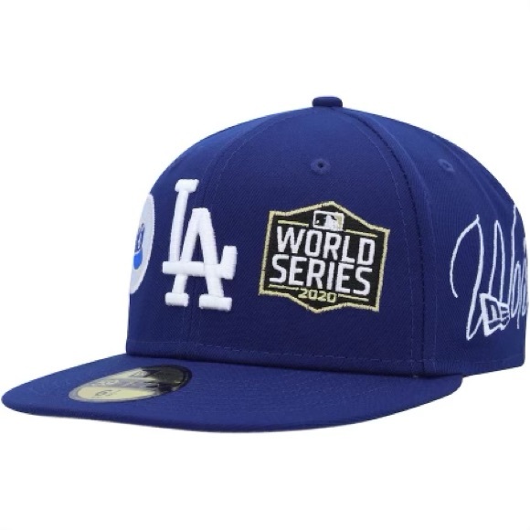 NWT LA Dodgers World Series Champions Fitted Hat - Picture 1 of 10